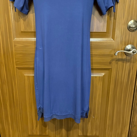 WHBM Navy Blue Sheath Dress Cold Shoulder Women's XS - Picture 6 of 8